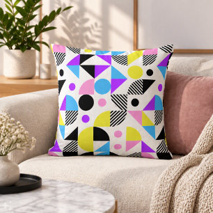Coussin Motif géométrique coloré moderne