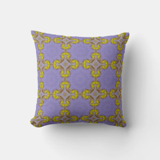 Coussin Motif géométrique croisé jaune