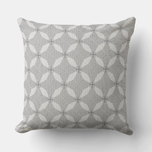 Coussin Motif géométrique de cercle argenté de mode