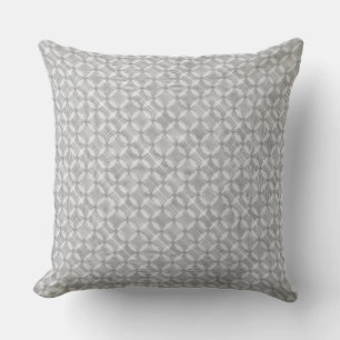 Coussin Motif géométrique de cercle Gris Argent Moderne