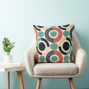 Coussin Motif géométrique de style contemporain du milieu 