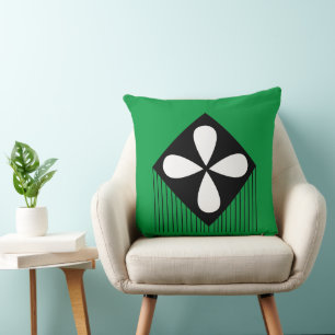 Coussin Motif géométrique diamant floral