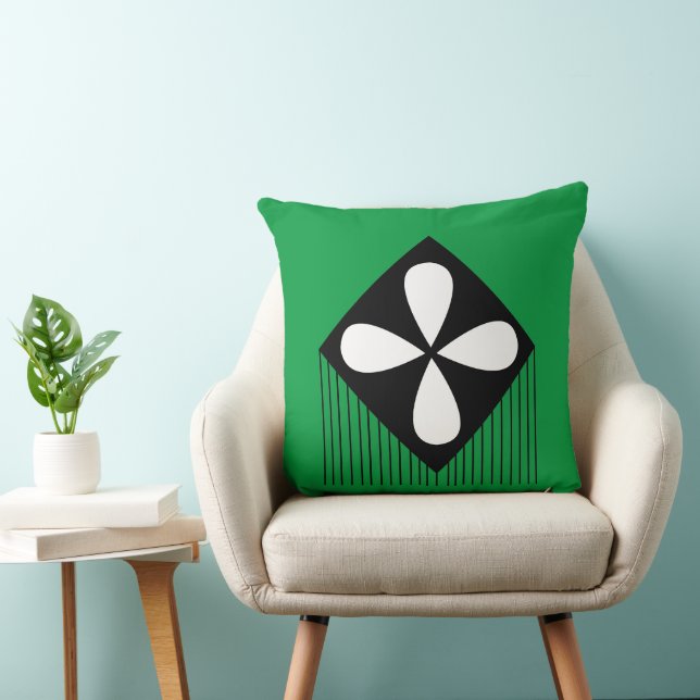 Coussin Motif géométrique diamant floral (Chaise)