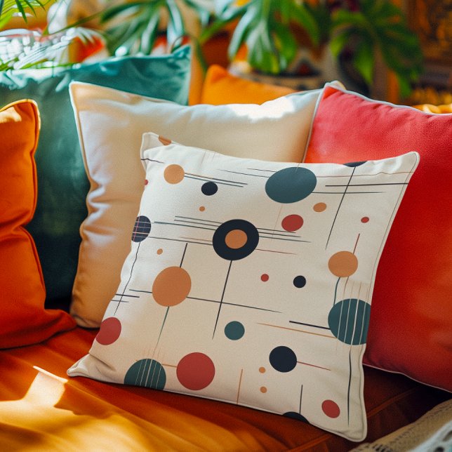 Coussin Motif géométrique du milieu du siècle (Créateur téléchargé)