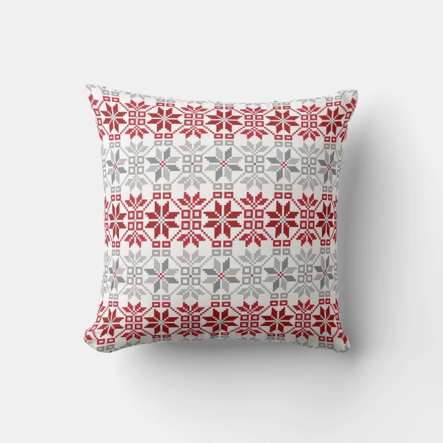 Coussin Motif géométrique du soleil du matin letton VIII (Recto)