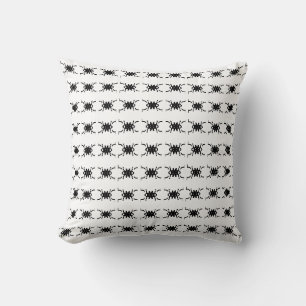 Coussin Motif géométrique élégant en noir et blanc