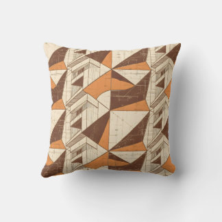 Coussin Motif géométrique en arche rétro des années 1970 e