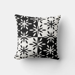Coussin Motif géométrique en noir et blanc