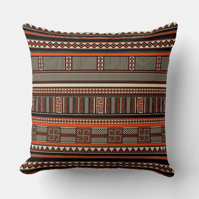 Coussin Motif géométrique grec ancien (Recto)