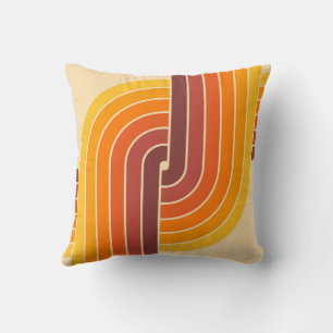 Coussin motif géométrique les années 70 style Vintage rétr