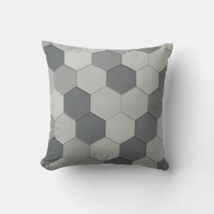 Coussin Motif géométrique moderne de carreaux hexagonaux