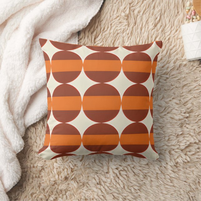 Coussin Motif géométrique moderne de la rouille orange du  (Couverture)