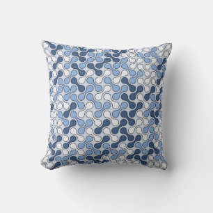 Coussin Motif géométrique moderne Ice Blue