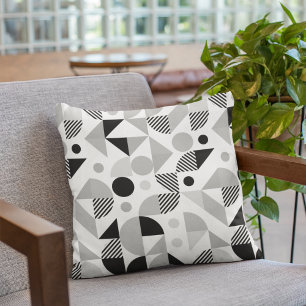 Coussin Motif géométrique monochrome moderne