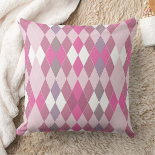 Coussin Motif géométrique multicolore losanges rétro
