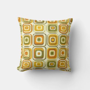 Coussin Motif géométrique rétro les années 70 dans les ton