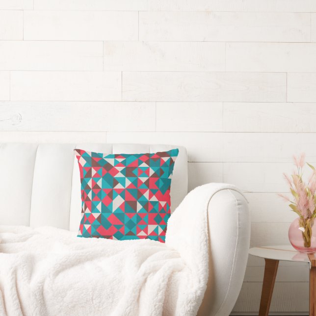 Coussin Motif géométrique rétro sans couture (Canapé)
