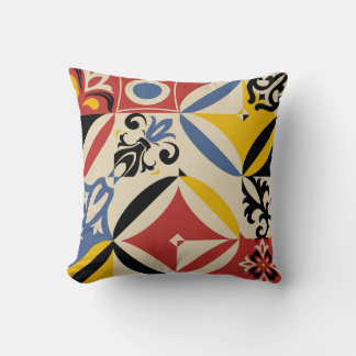 Coussin Motif géométrique Rétro Seites Azulejos