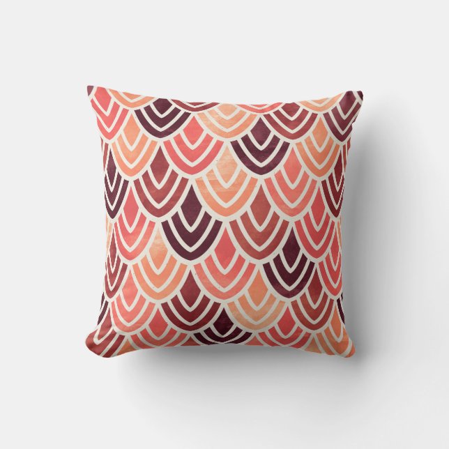 Coussin Motif géométrique transparent sur texture papier (Recto)