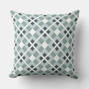 Coussin Motif géométrique vert doux et ardoise