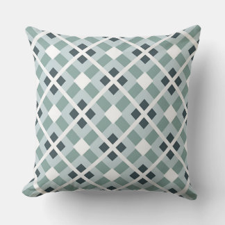Coussin Motif géométrique vert doux et ardoise
