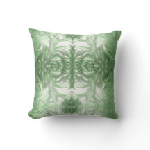 Coussin motif glace vert