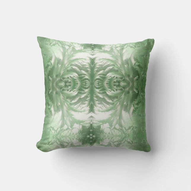 Coussin motif glace vert (Recto)