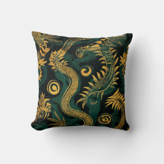 Coussin Motif Golden Dragon