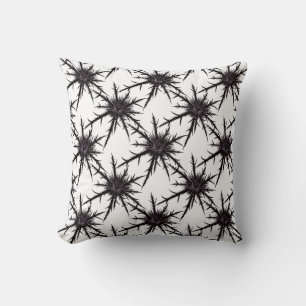 Coussin Motif gothique noir et blanc chardon Halloween