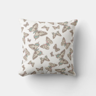 Coussin motif graphique Papillons