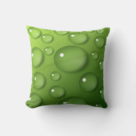 Coussin Motif Green Raindrop