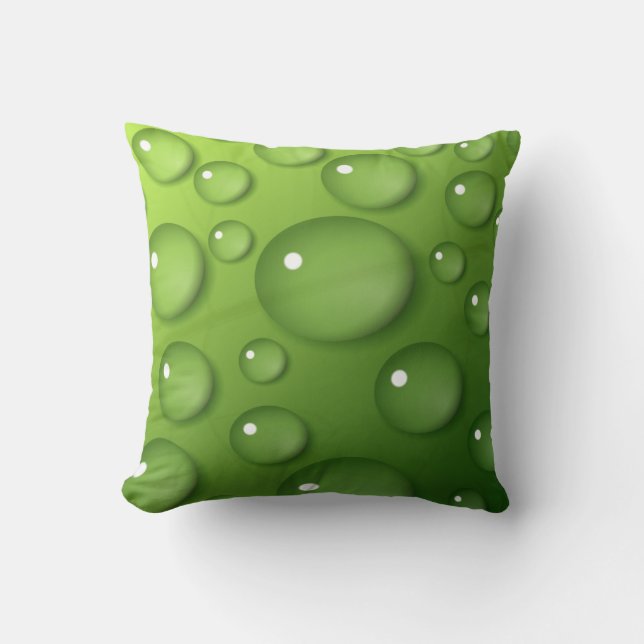 Coussin Motif Green Raindrop (Recto)