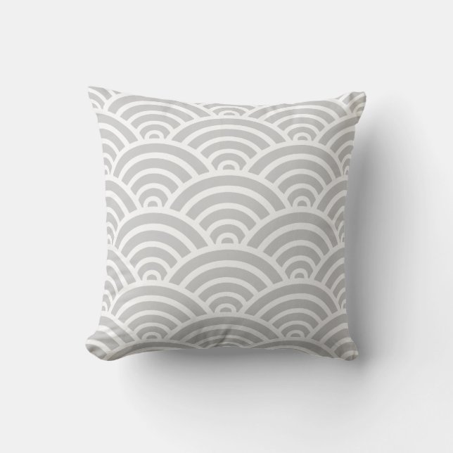 Coussin Motif gris de feston (Recto)