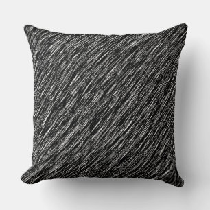 Coussin Motif Grunge Noir et Blanc