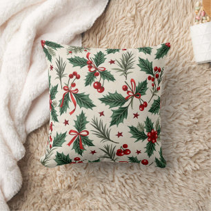 Coussin Motif haut de gamme avec cerises, épines de tigre