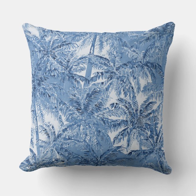 Coussin Motif Hawaïen imprimé cocotier palmier (Recto)