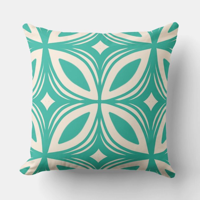 Coussin Motif hawaïen Retro les années 50 (Recto)