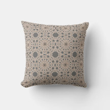 Motif Hexadecagon géométrique Taupe et gris