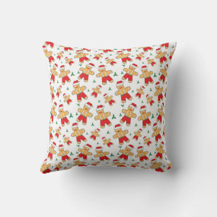 Coussin Motif homme de pain d'épices de Noël