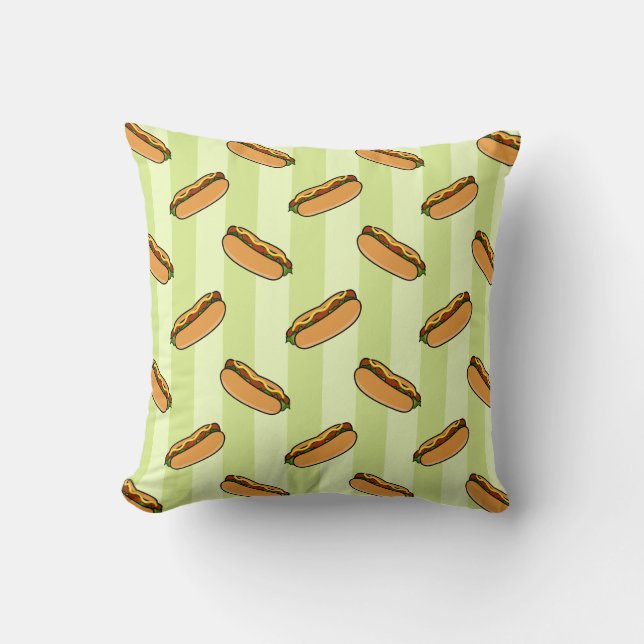 Coussin Motif Hot Dog (Recto)