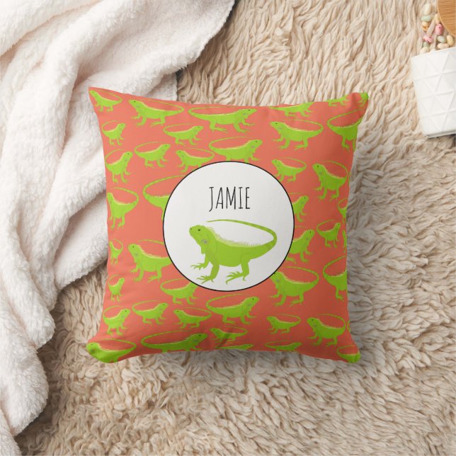 Coussin Motif Iguana Lizard personnalisé (Couverture)