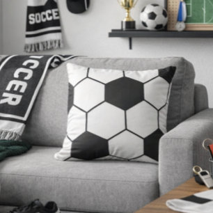 Coussin Motif inspiré d'un ballon de football Imprimé géom