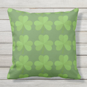 Coussin Motif irlandais de vert de trèfles de shamrock de