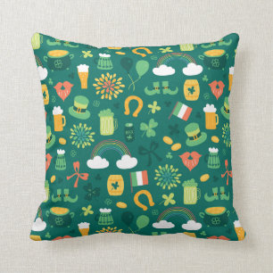 Coussin Motif irlandais mignon d'icône
