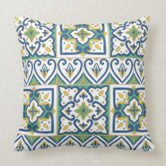 Coussin Motif italien de tuile - en céramique sicilien