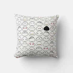 Coussin Motif japonais Onigiri Fluo