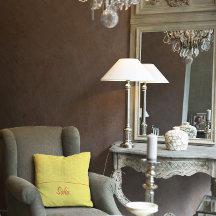 Motif jaune coeur rouge