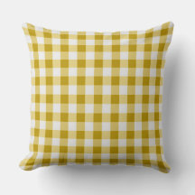 Motif Jaune de la moutarde classique de l'oreiller