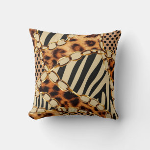 Coussin Motif léopard, Empreinte de léopard, Poster de ani