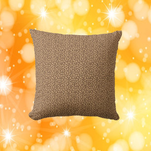 Coussin Motif Leopard Imprimer Brown